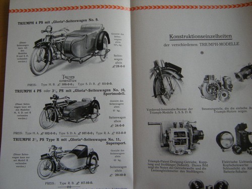 Prospekt triumph motorräder - prospekt,