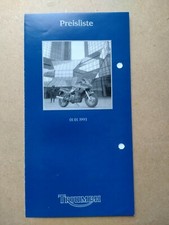 Triumph Motorräder Preisliste