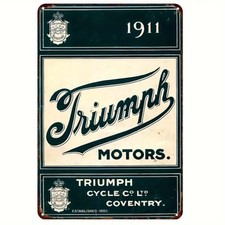 Blechschild Triumph Motors
