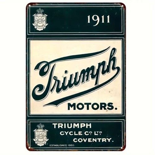 Blechschild triumph motors - triumph,