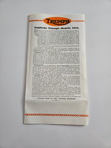Triumph modelle 1924 - triumph,